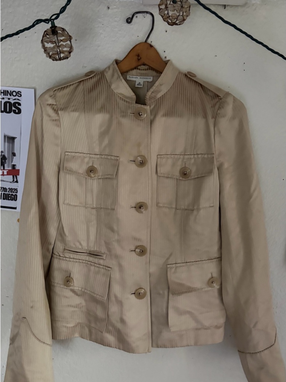 Y2k Banana Republic Military Style Jacket